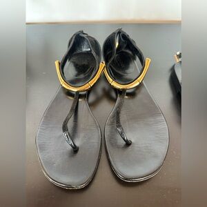 Gucci bamboo leather thong sandals